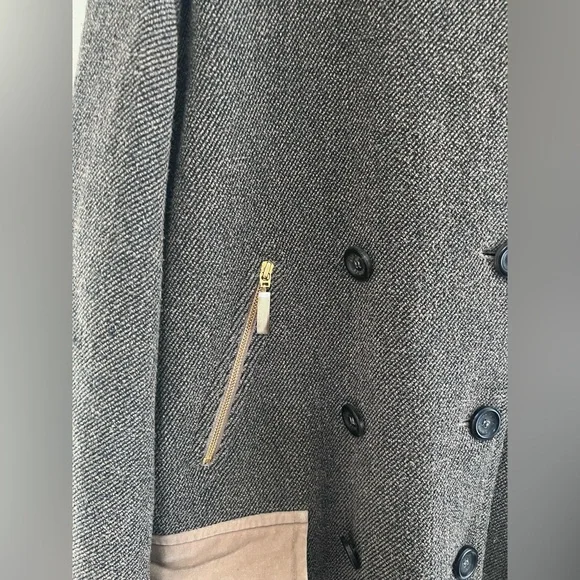 Vintage Escada brown Double-Breasted Pea Coat - Picture 3 of 15